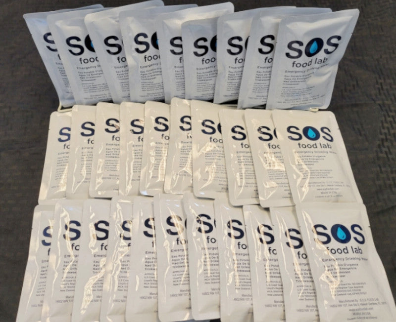 SOS Water Pouches 4.2 fluid oz. Water Bags