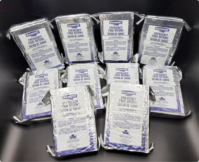 Mainstay Emergency Survival Food Rations - 10 Pack, 2400 Calories Each, Expires April 2030