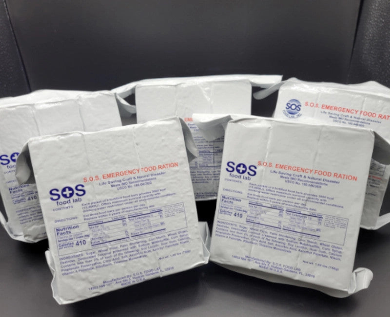 Sos Emergency Rations SOS Food Lab – Emergency Food Rations, Water Pouches - Survival Prep