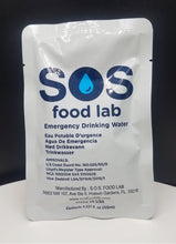 Load image into Gallery viewer, SOS Food Lab Emergency Drinking Water Pouches 125 ML, 4.227 fl oz
