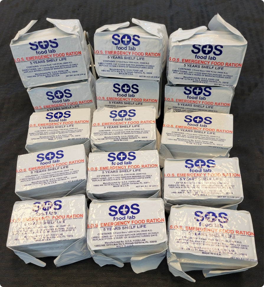 Sos Emergency Rations SOS Food Lab: 1200 KCAL Bars | Emergency Food Rations | Prep Survival